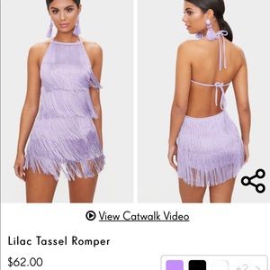 Lilac Tassle Romper